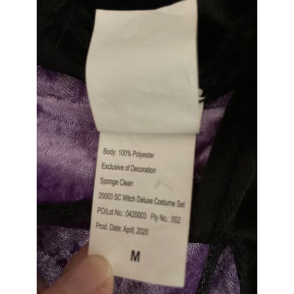 Spooktacular Creations Purple Witch costume Dress & Hat Child Size M. Soft!!!! - Picture 6 of 7